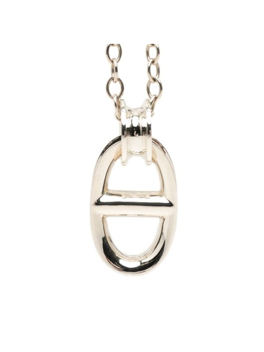 Hermes Response Large LG Chain Pendant Silver